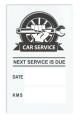 Full Colour Clear Vinyl Service Decal Special with removable adhesive back (1.5" x 2.5") read inside only