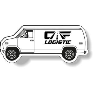 .020 Stock Shape Magnets / Delivery Van (1.44" x 3.4") Screen-printed