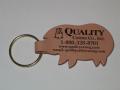 Natural Leather Pig Shaped Animal Collection Key Chain
