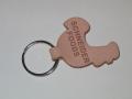 Natural Leather Chicken Shaped Animal Collection Key Chain