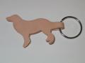Natural Leather Dog Shaped Animal Collection Key Chain