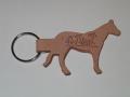 Natural Leather Horse Shaped Animal Collection Key Chain