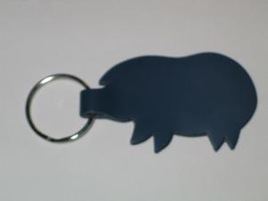 Top Grain Leather Pig Shaped Animal Collection Key Chain